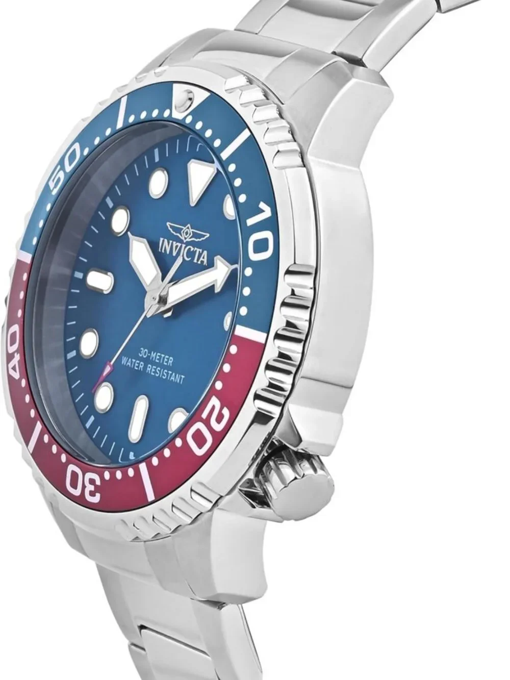 Men's 48mm Stainless Steel Pro Diver Watch, Blue Dial, Quartz Movement